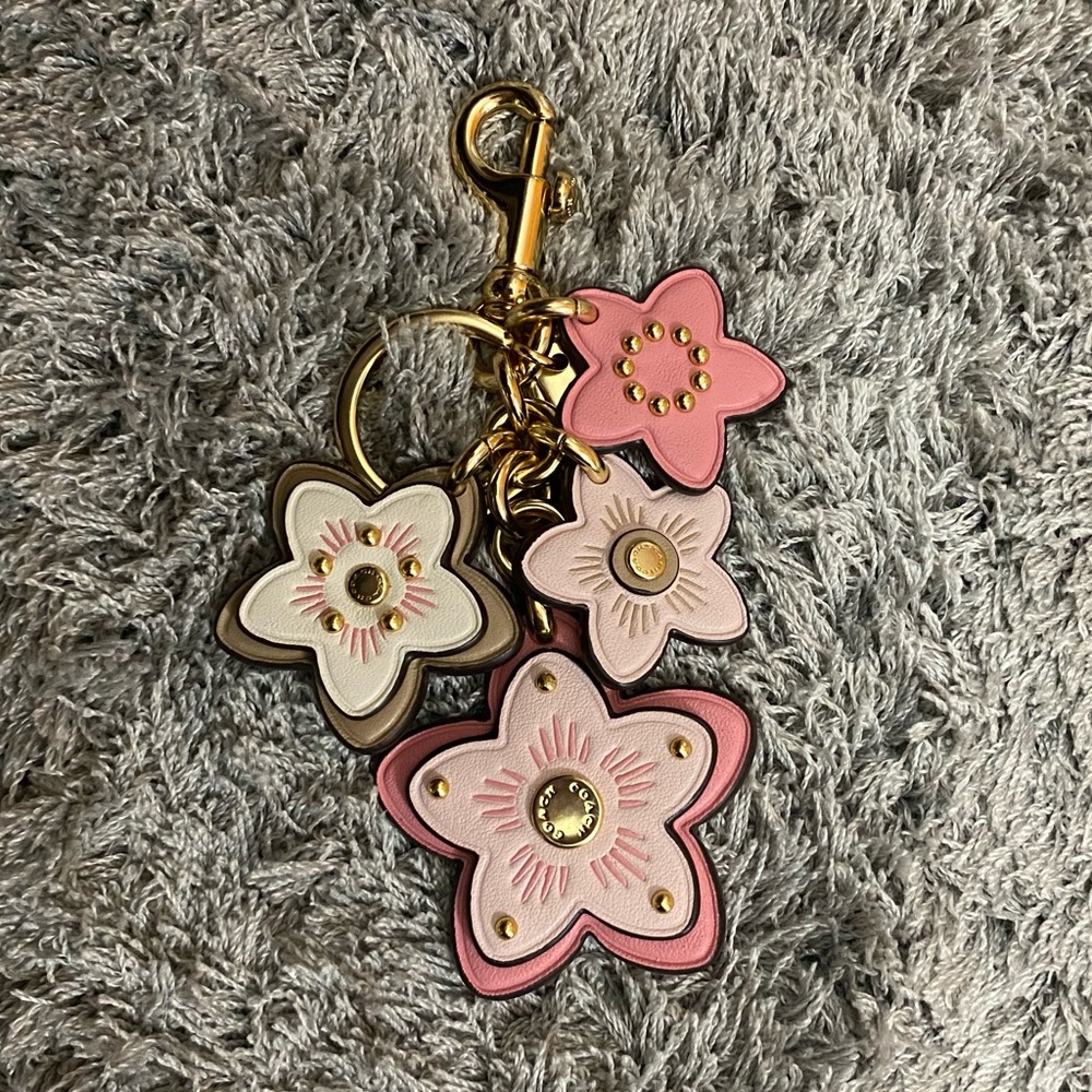 BEAUTIFUL Coach wildflower mix bag charm keychain.